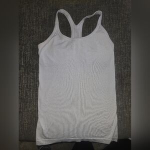 Lululemon Athletica White Ribbed Tank Top